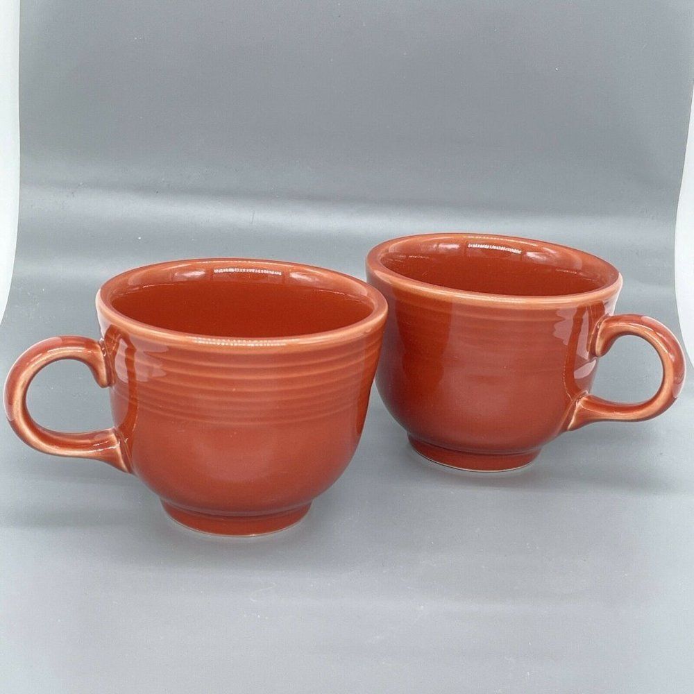 HLC Fiestaware Coffee Cup Lot of 2 Paprika Brown 3" Post 86 Replacement